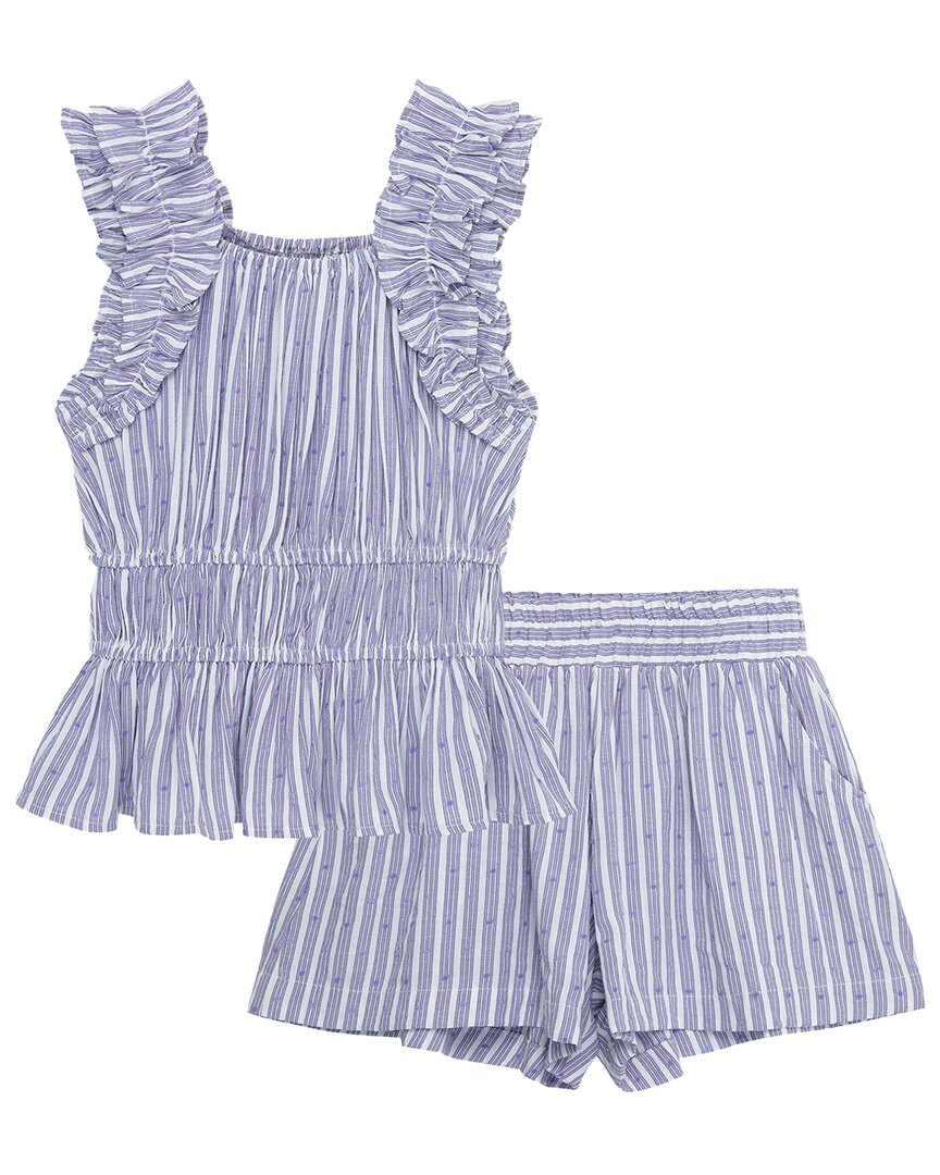 

Привычный комплект из шорт и рюшей с присборенной отделкой Habitual, фиолетовый