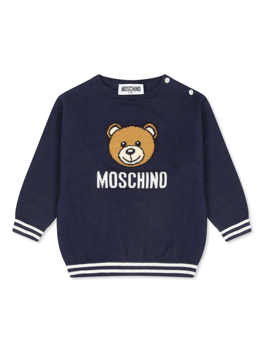 

Джемпер с логотипом Moschino Kids, синий