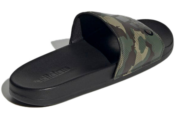 Тапочки adilette comfort sandals casual sports slippers black green camouflage 'black green' Adidas, черный — фото 4