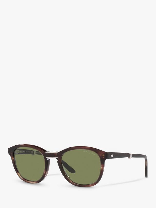 

Мужские круглые солнцезащитные очки ar8170 Armani Exchange, коричневый