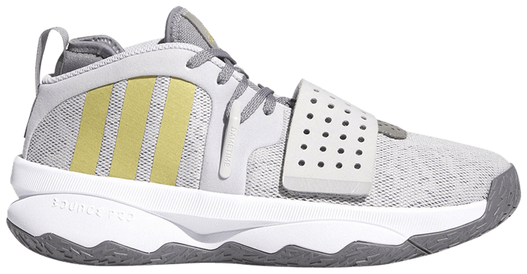 

Кроссовки adidas Dame 8 EXTPLY 'Light Solid Grey Gold Metallic', серый