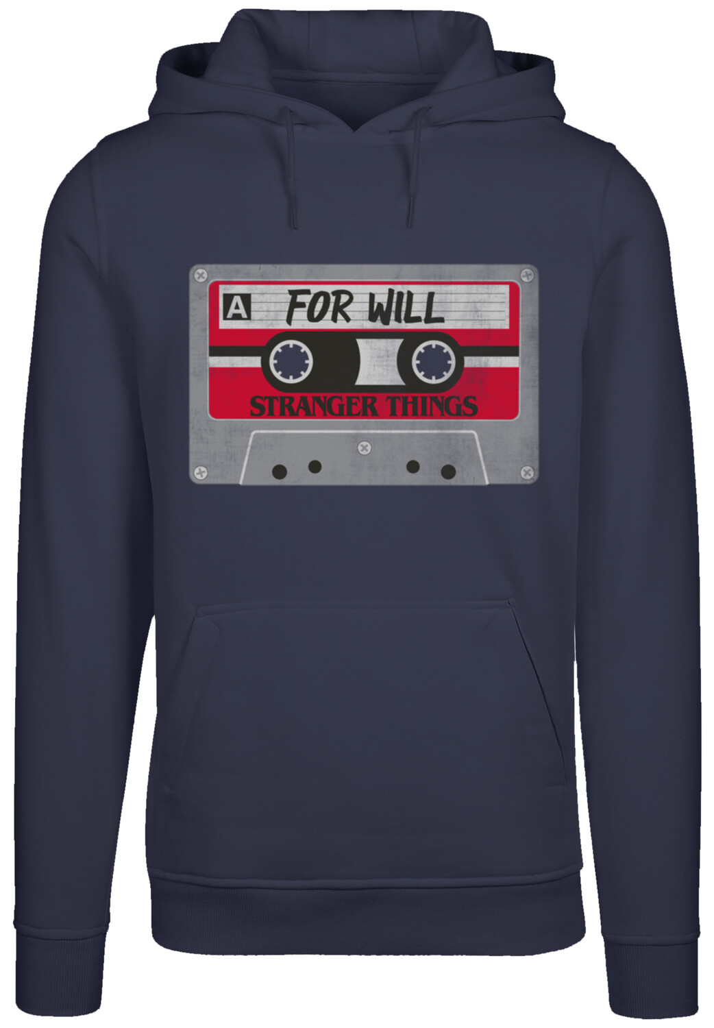 

Пуловер F4NT4STIC Hoodie Stranger Things Cassette For Will Netflix TV Series, темно синий