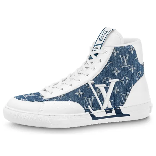 

Кроссовки charlie ankle sneakers 'white with blue denim' Louis Vuitton, белый