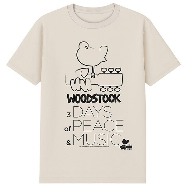 

Мужская футболка Woodstock с минималистичным принтом Licensed Character