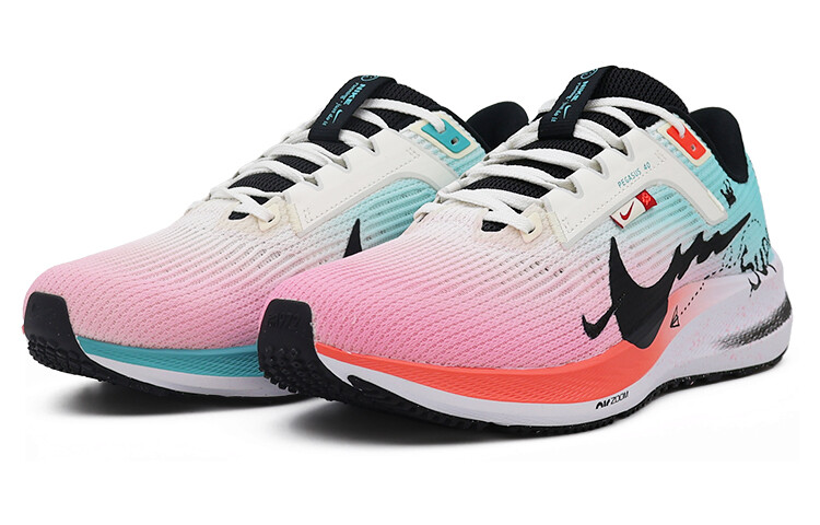 

Кроссовки Air Zoom Pegasus 40 мужские низкие черный/оранжево-красный/белый Nike