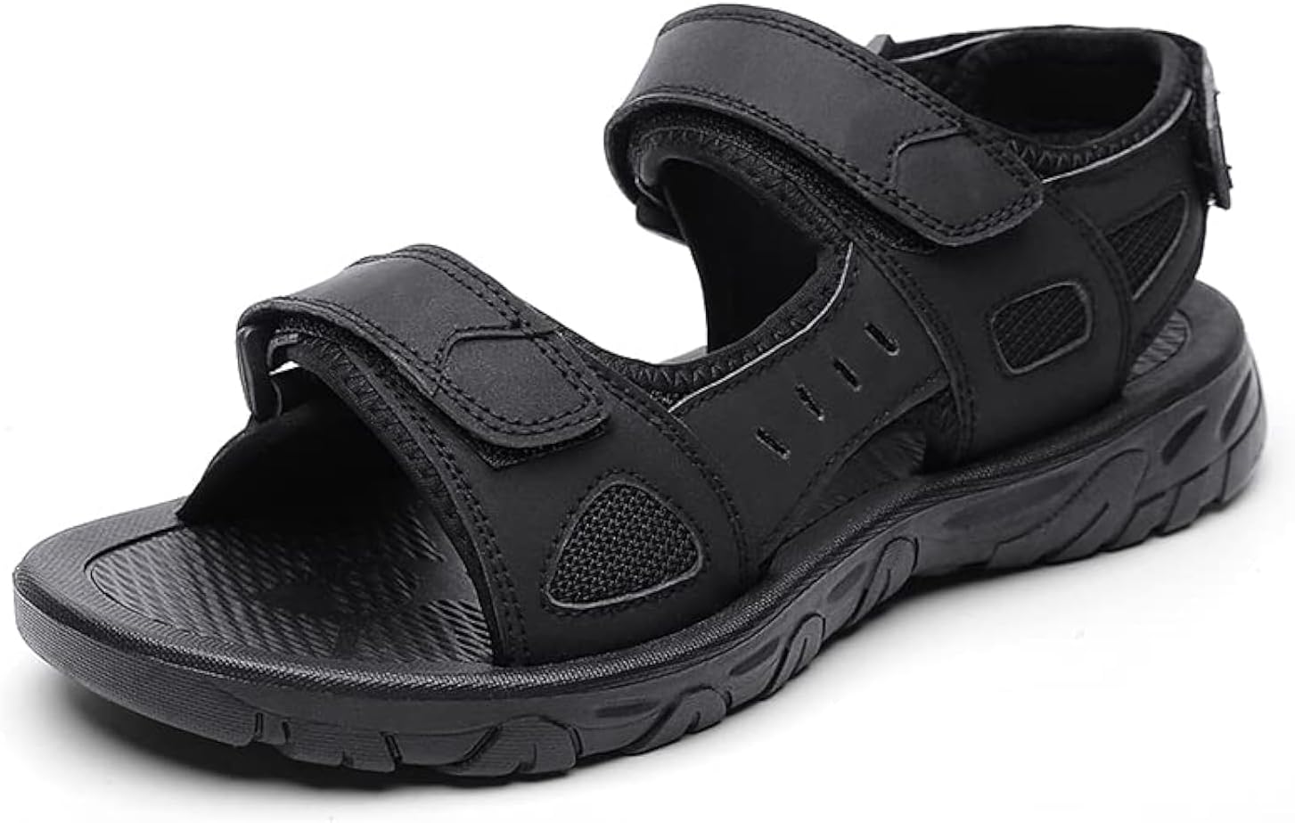 

Мужские спортивные сандалии водонепроницаемые с открытым носком для улицы и пляжа, сандалии-рыбацкие для мужчин, водные туфли, летние легкие повседневные сандалии для прогулок и походов Luodenglang, черный