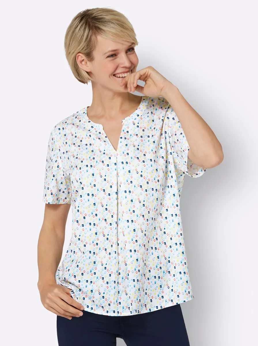 

Блуза-комбинация Classic Basics, цвет Weiß-Mint-Bedruckt