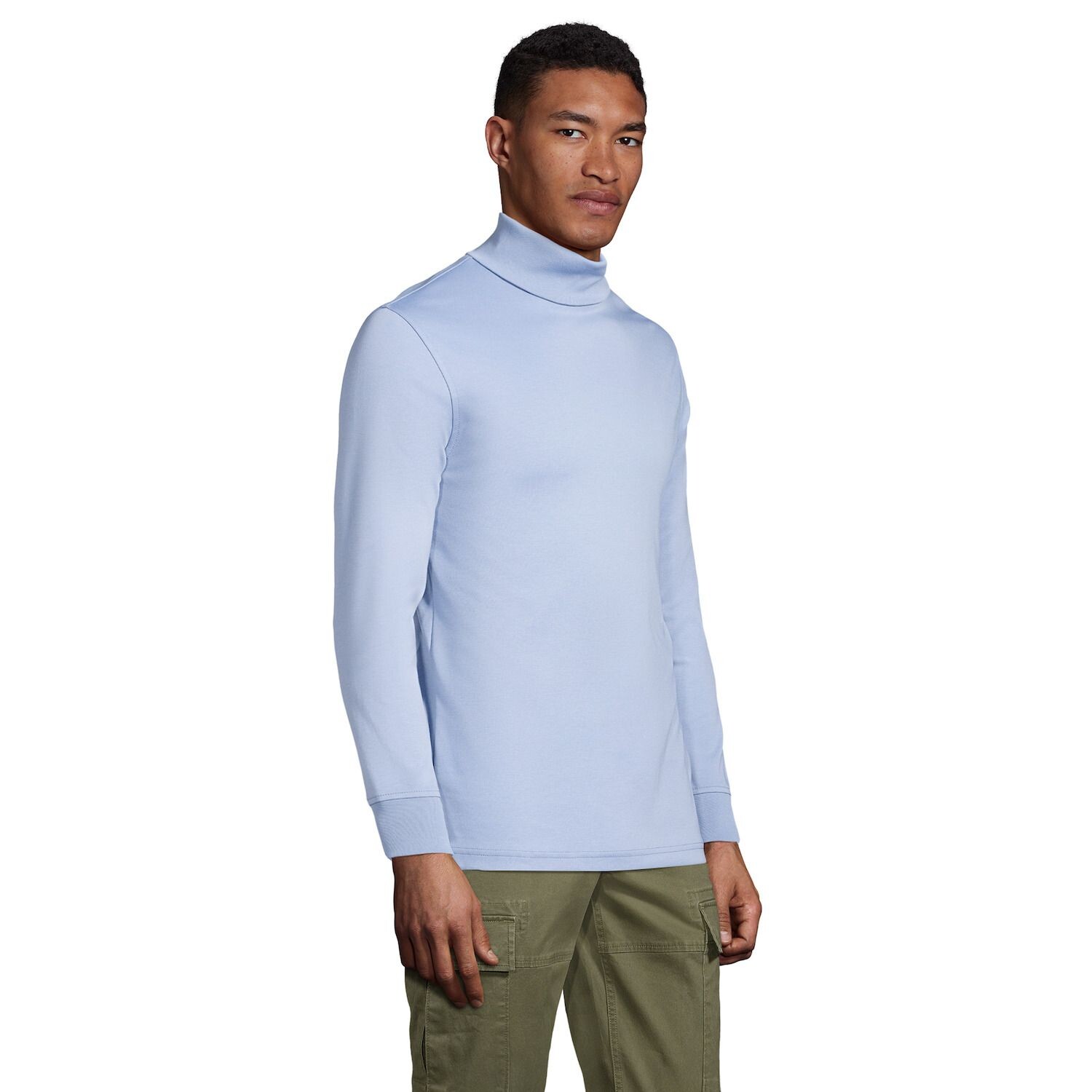 

Супермягкая водолазка Supima Big & Tall Lands' End, белый