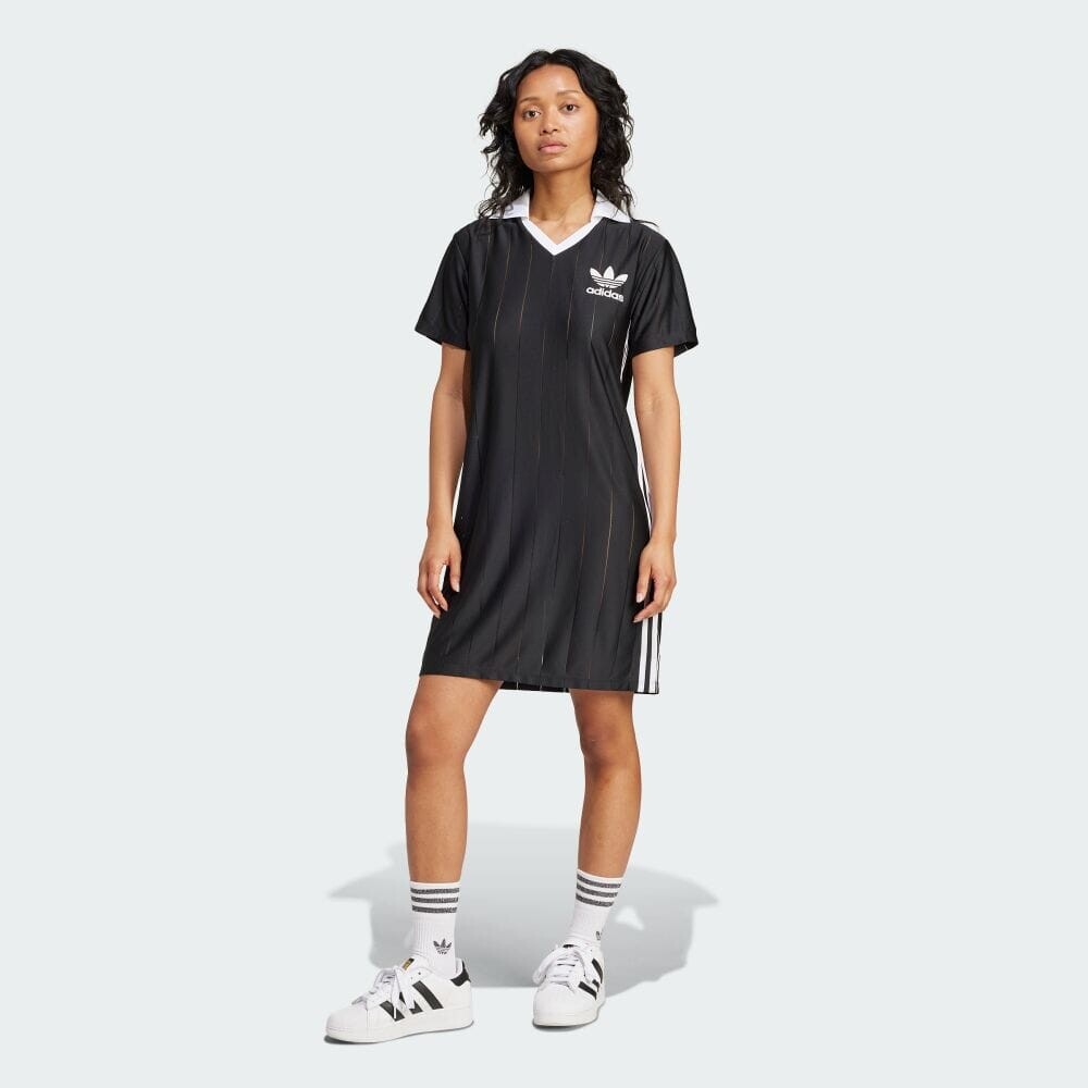 

Платье Adidas Adicolor Three Stripes Pinstripe Dress, черный