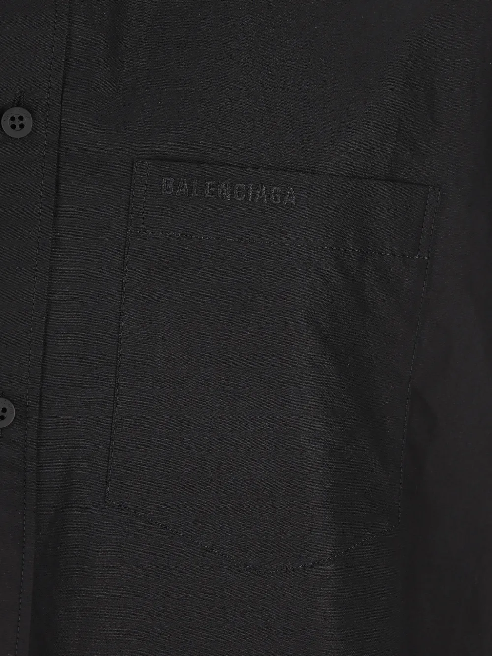 Рубашка с вышивкой на пуговицах Balenciaga, черный — фото 3