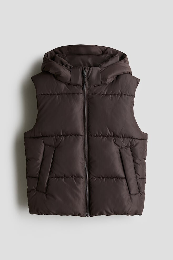 

Пуховик жилет H&M, коричневый