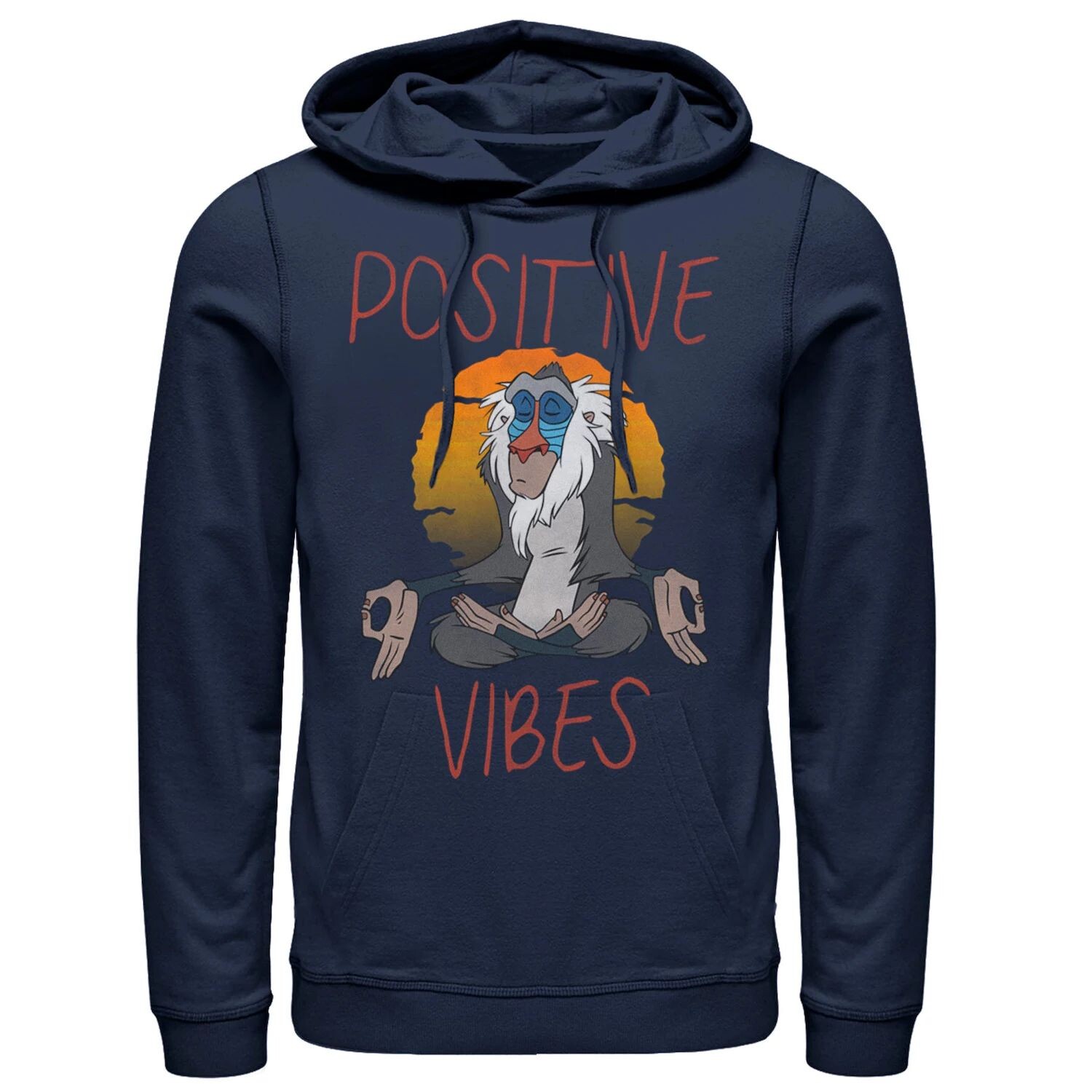 

Мужской пуловер с капюшоном Disney The Lion King Rafiki Positive Vides