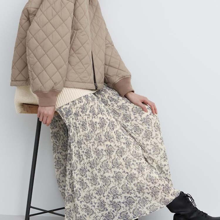 X Clare Waight Keller Co-branded Collection Повседневная длинная юбка женская молочно-белая Uniqlo — фото 2