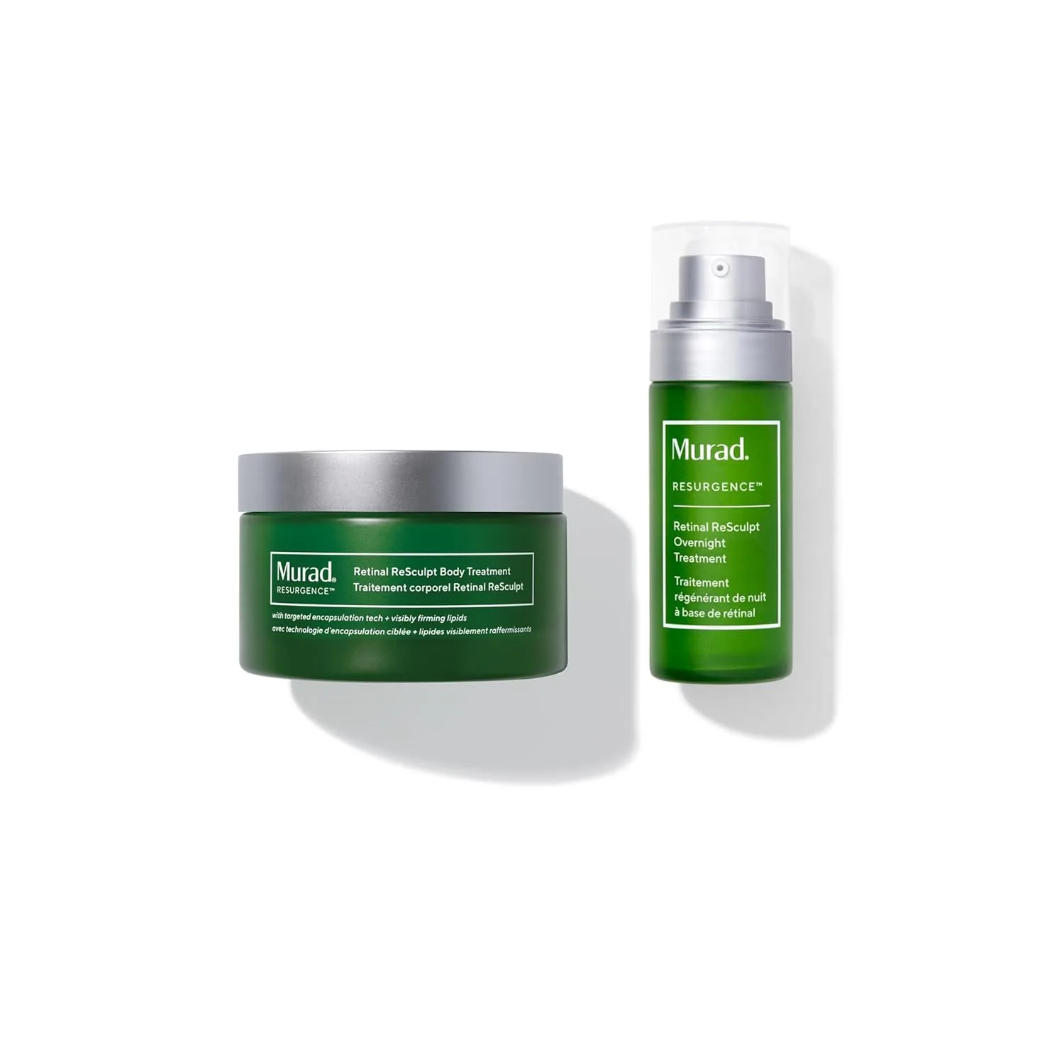 Набор Murad Retinal Body & Night Treatment Combo - ReSculpt Body & Overnight Facial Treatment для борьбы с дряблой кожей, целлюлитом, морщинами и растяжками, 2 шт.