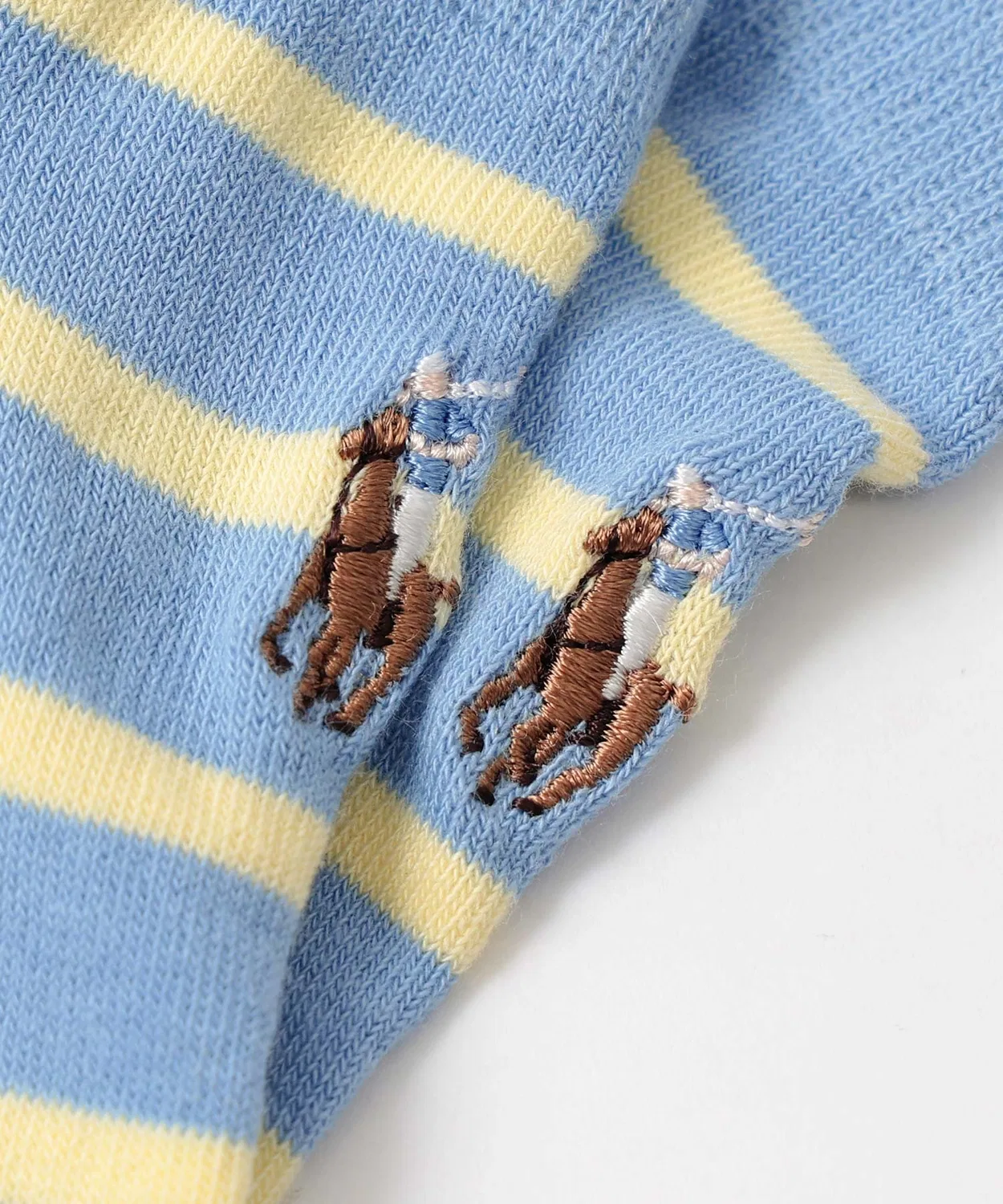 Носки POLO RALPH LAUREN St. James с бордером, офф-вайт — фото 3