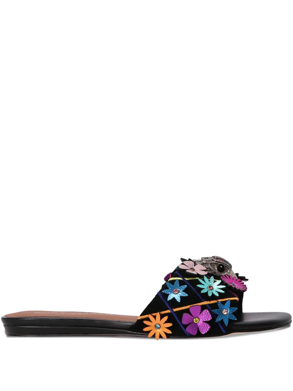 Сандалии с цветочным декором Kurt Geiger London, черный