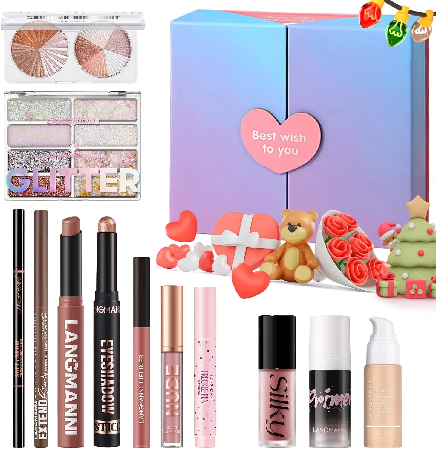 Набор косметики Turquoise Kit Beauty Glazed 12 предметов
