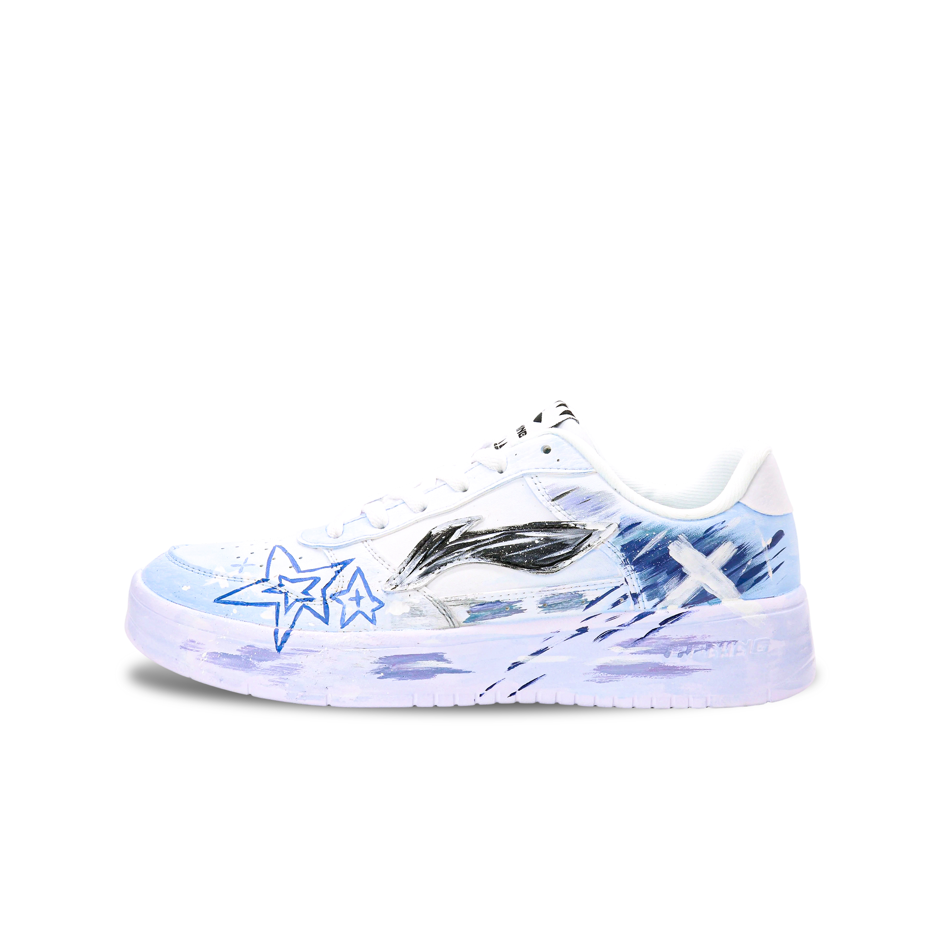 

Понтонные лодки дышащие кроссовки low top для скейтбординга unisex LINING, белый/синий/черный