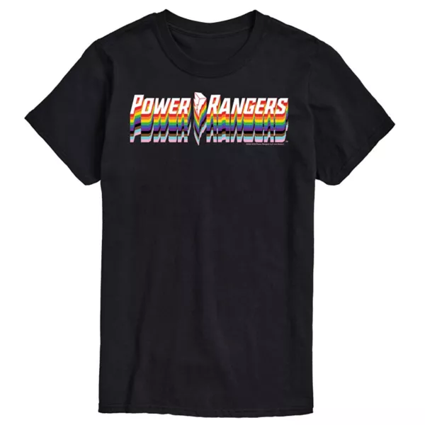 

Мужская футболка Power Rangers с принтом в стиле прайда Licensed Character, черный