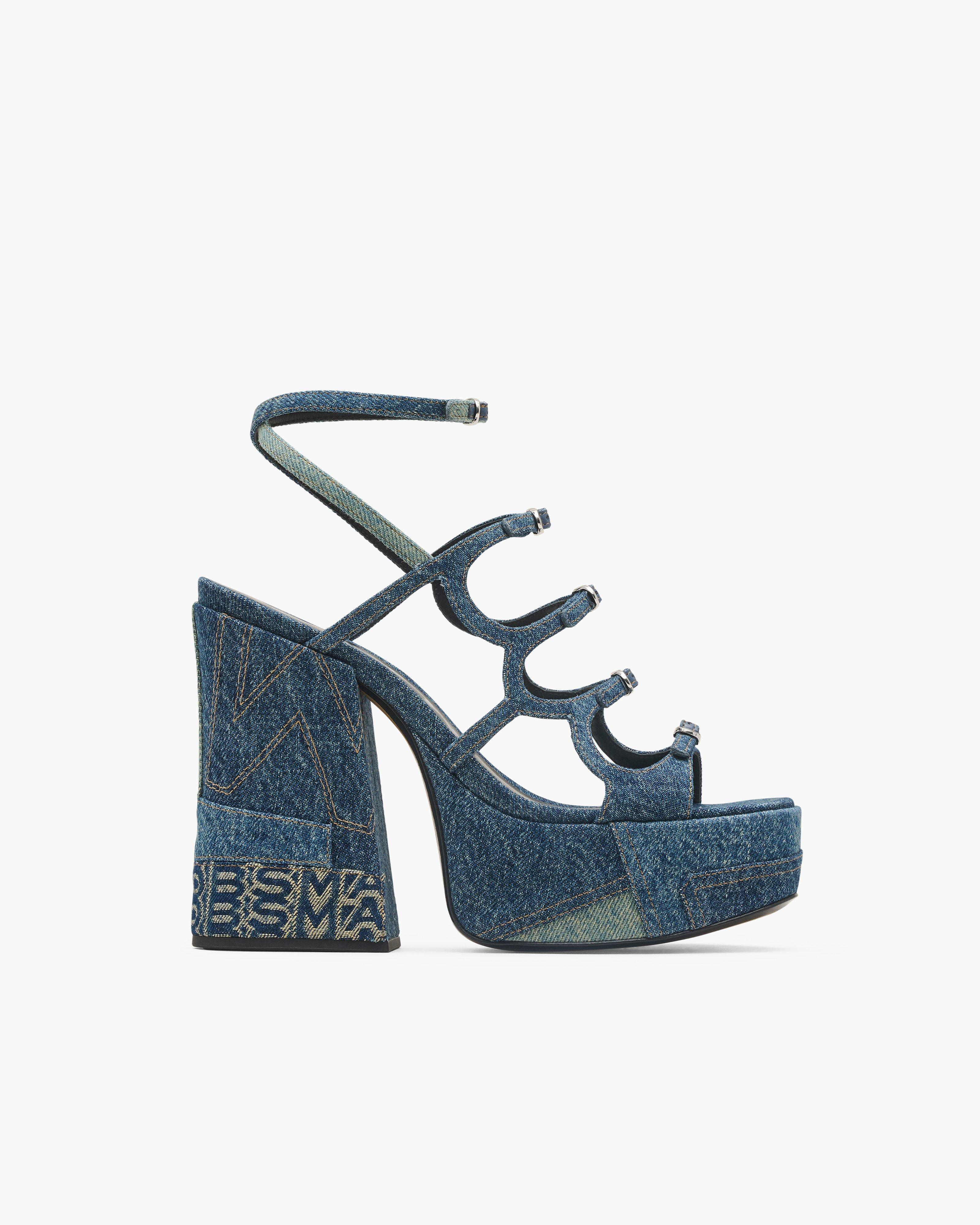 Сандалии Kiki Platform Sandal из денимового денима Marc Jacobs, цвет Indigo Multi