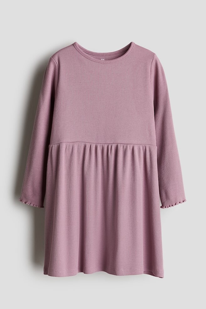 

Платье из джерси в рубчик H&M, розовый