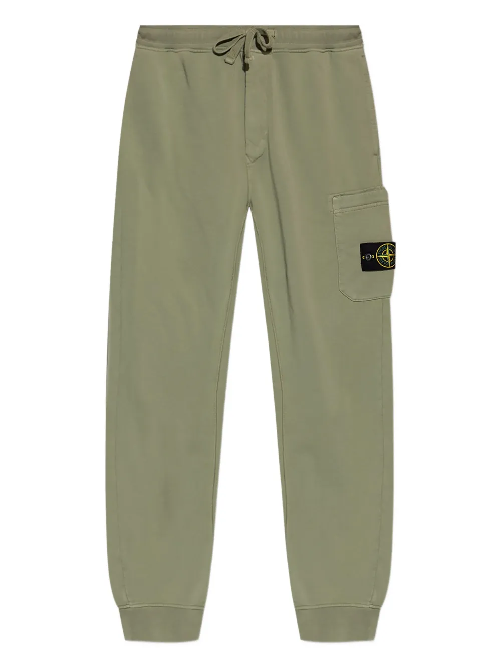 

Хлопковые спортивные брюки с накладными карманами Stone Island, зеленый