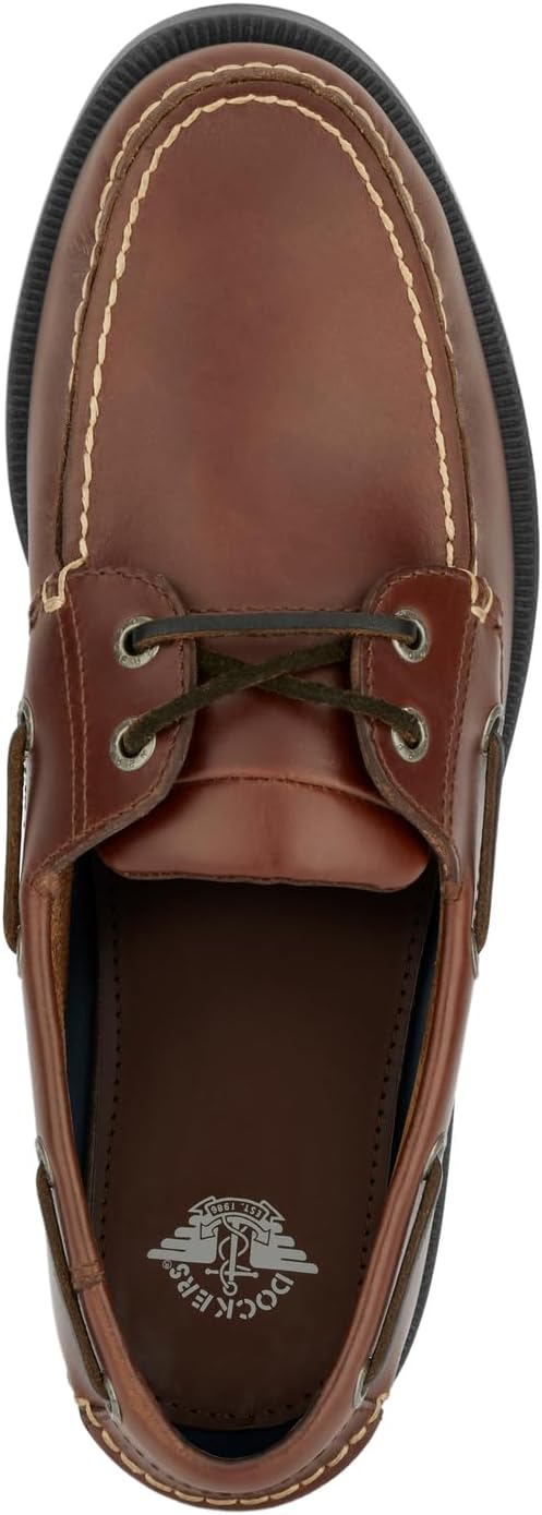 Мужские кожаные топсайдеры Dockers Castaway, Raisin — фото 2