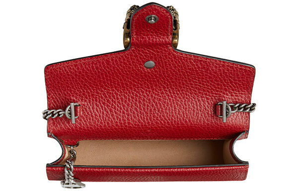 Мини-сумка Gucci Dionysus через плечо, красная — фото 3