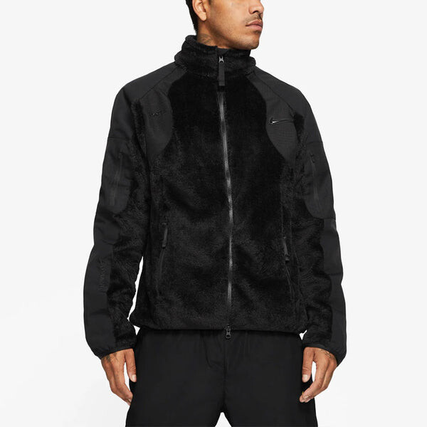 Куртка Nike x Drake NOCTA Series Crossover polar fleece Splicing Stay Warm Jacket Asia Edition Black, черный — фото 4