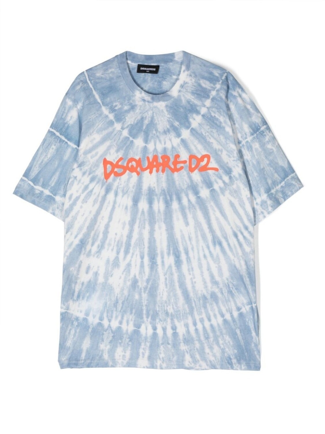 

Dsquared2 футболка с принтом тай-дай и логотипом, синий