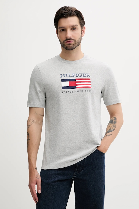

Хлопковая футболка Tommy Hilfiger, серый