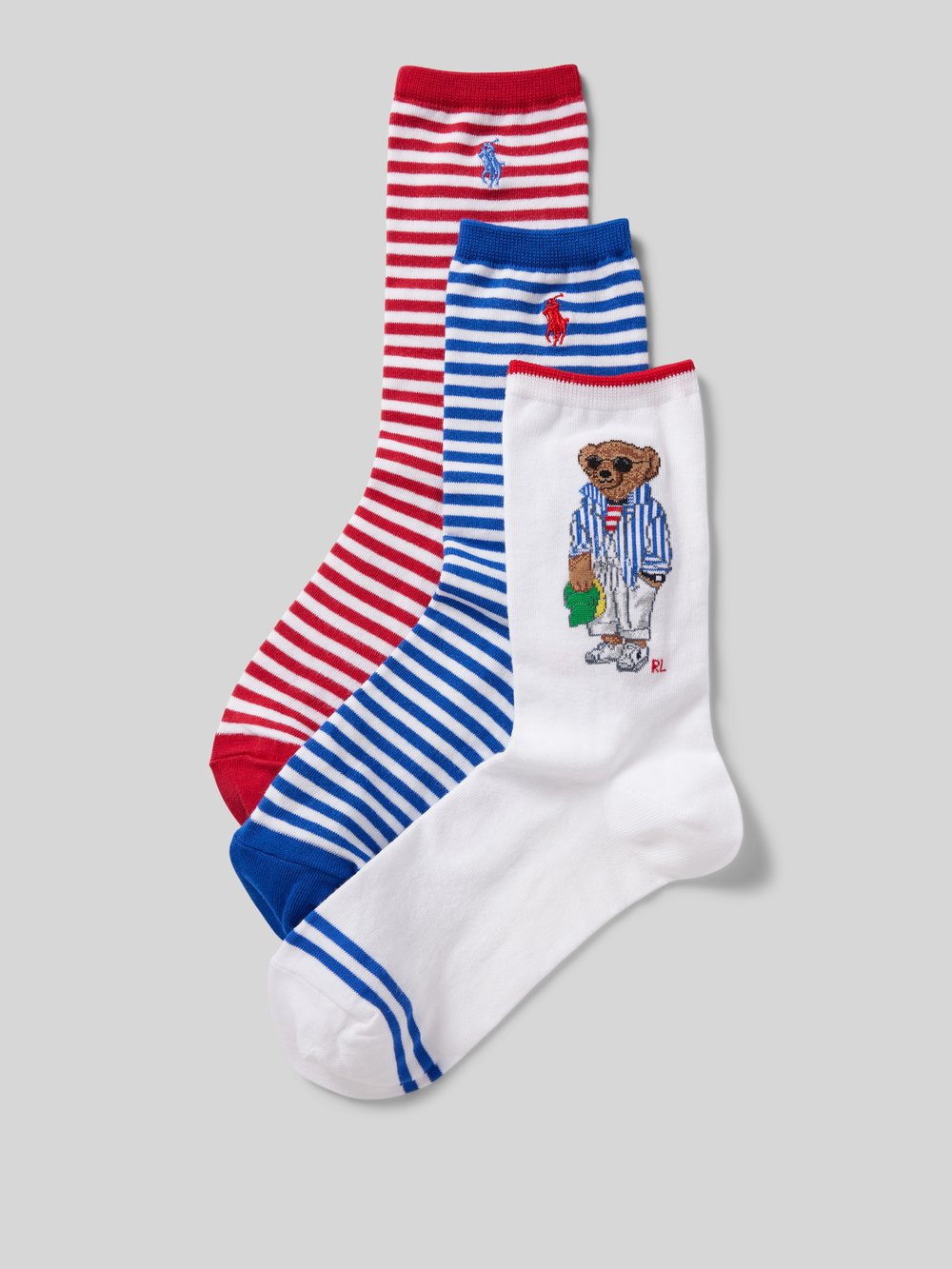

Носки с этикеткой в ​​упаковке по 3 шт Polo Ralph Lauren, красный