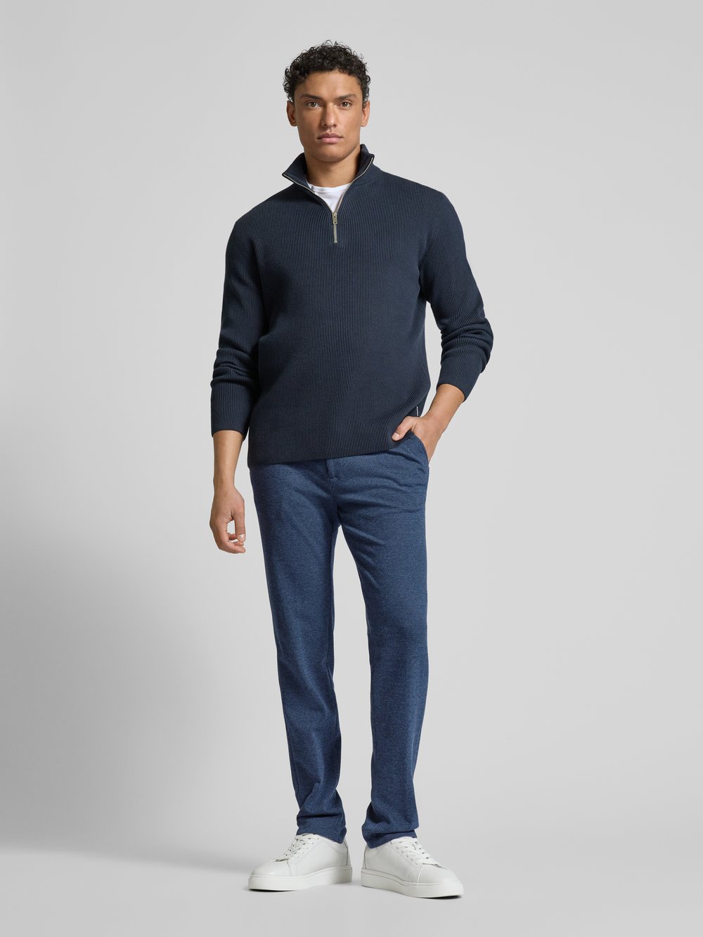 

Брюки из ткани с французскими карманами модель «Мотт» Scotch & Soda, темно-синий