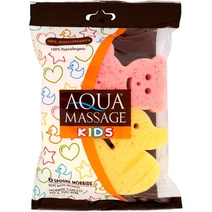 

Детские 2 мягкие гипоаллергенные губки для ванны Aqua Massage