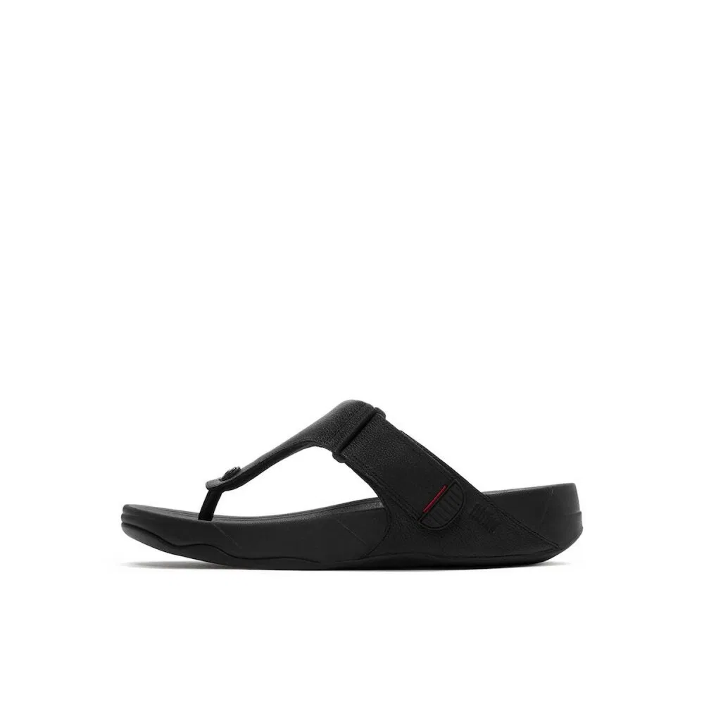 Мужские шлёпанцы Fitflop Track II Toepost, полностью чёрные