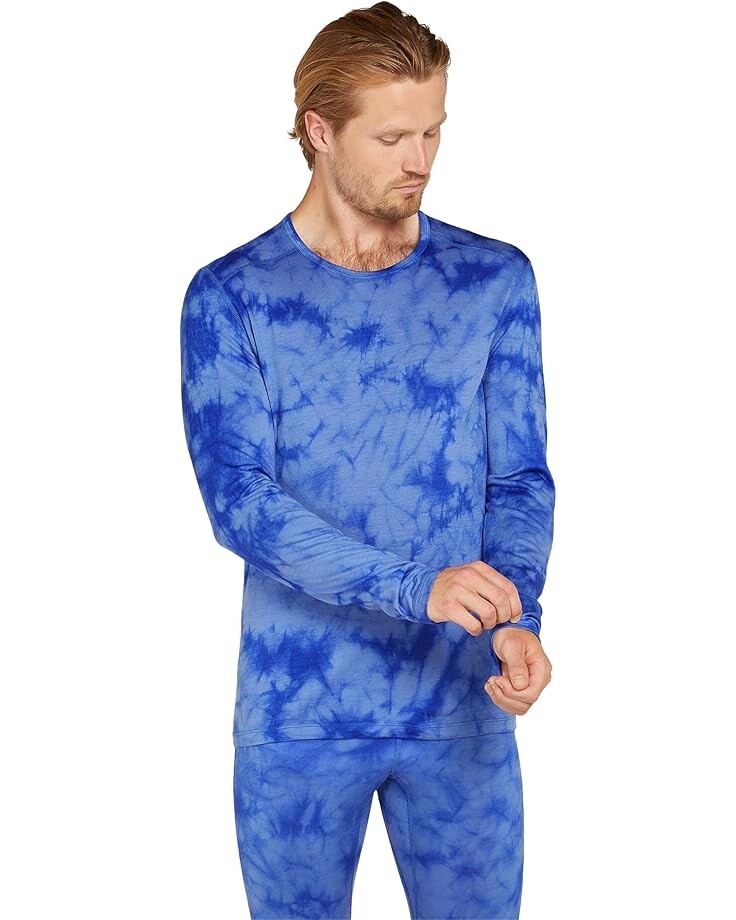 

Лонгслив Icebreaker Merino 200 Oasis Long Sleeve Crewe Cloud Dye, цвет Baja/Brilliant