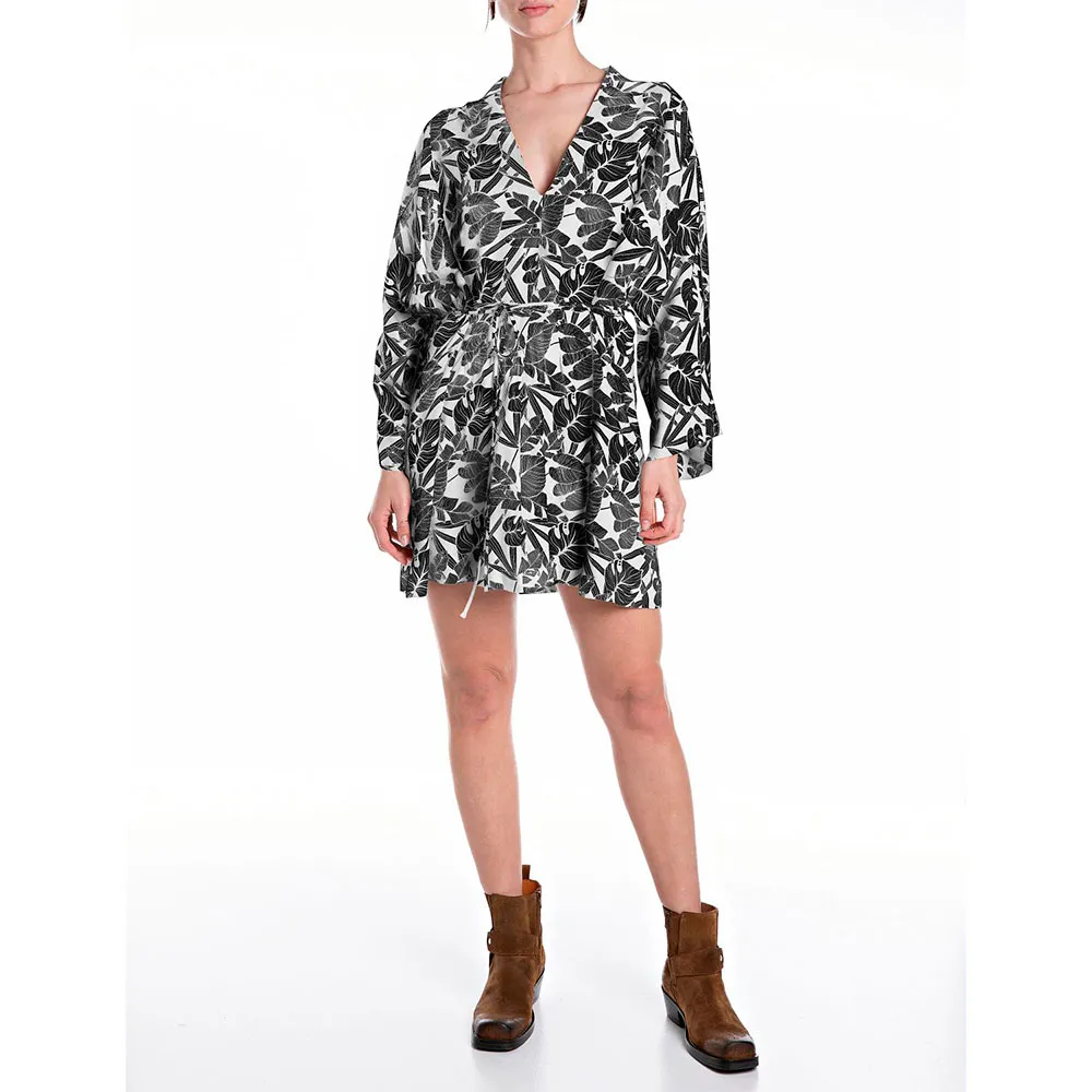 

Платье Replay W9154.000.75014 long sleeve short, черный