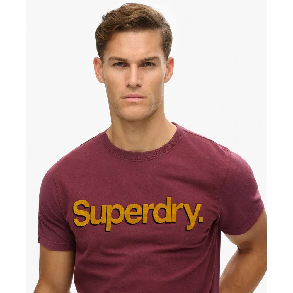 Футболка с коротким рукавом Superdry Classic Core Logo Shadow, красный — фото 4