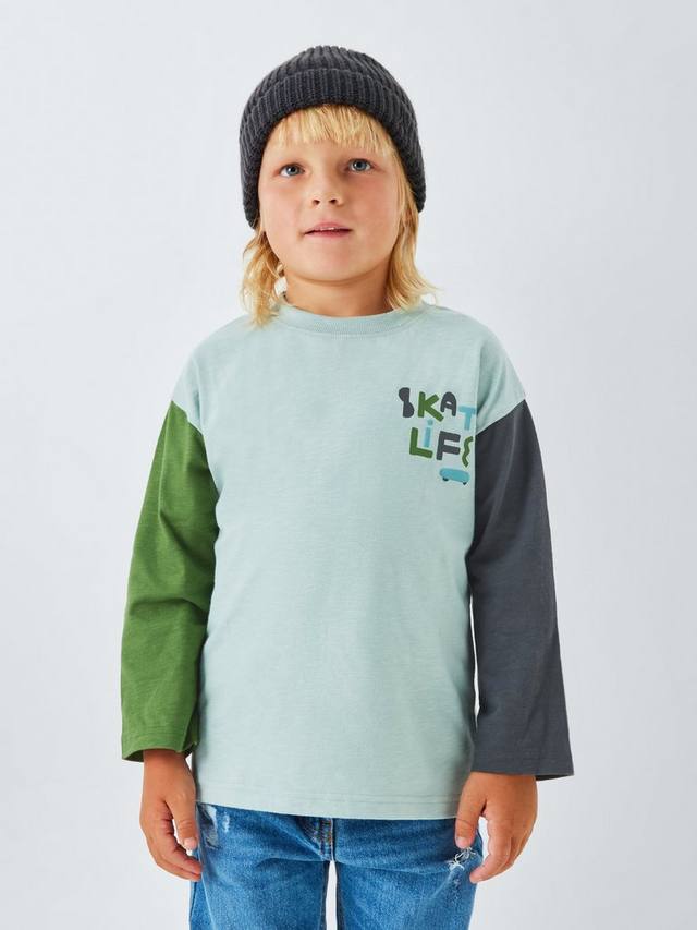 

Детский джерси с принтом для скейтбординга John Lewis, Light Blue