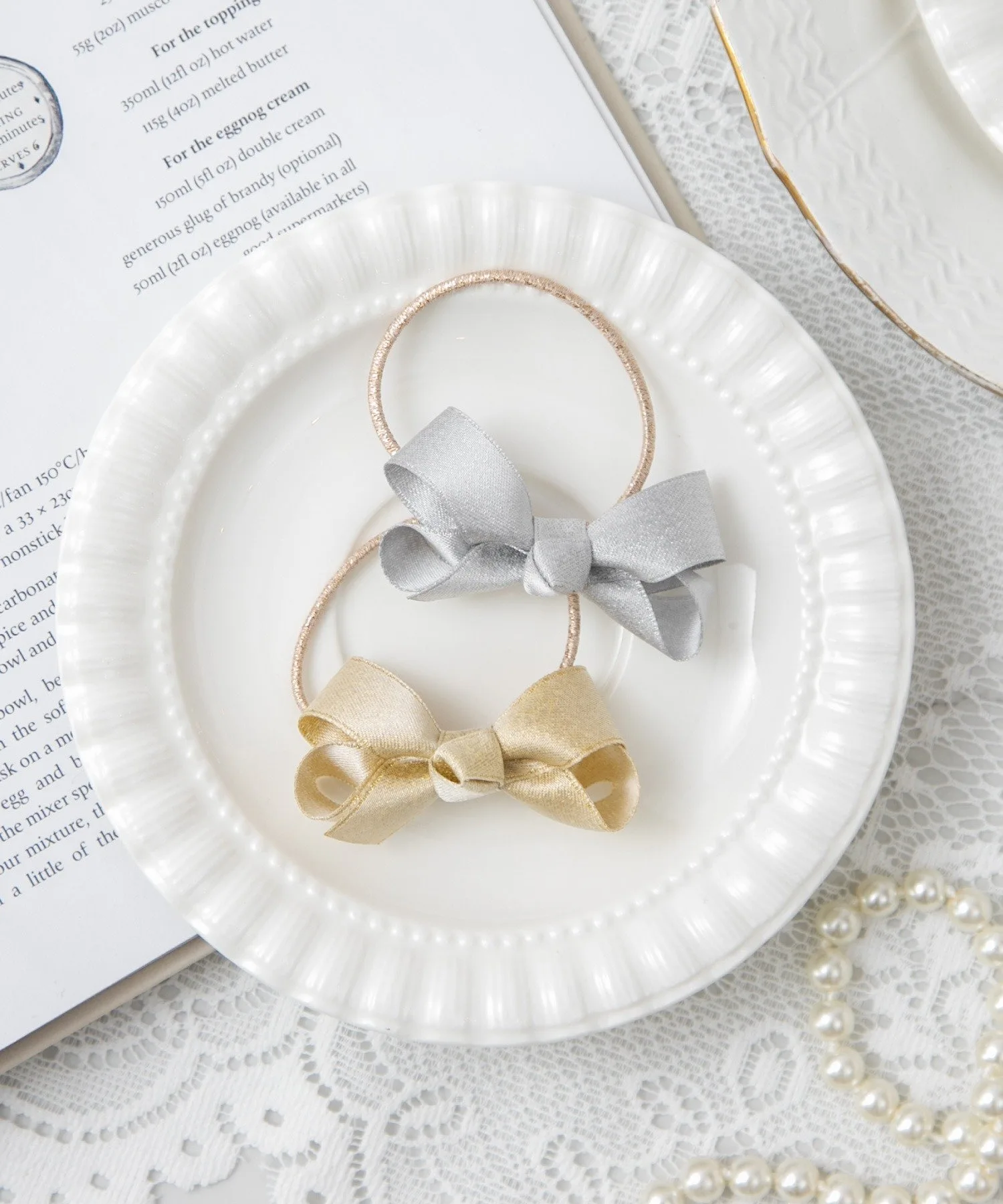 Небольшие резинки для волос (набор из 2 штук) Panpantutu, Prima Silver x Gold