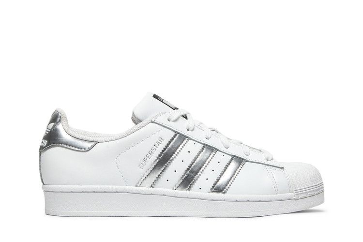 Кроссовки adidas Wmns Superstar 'White Silver Metallic', белый — фото 2