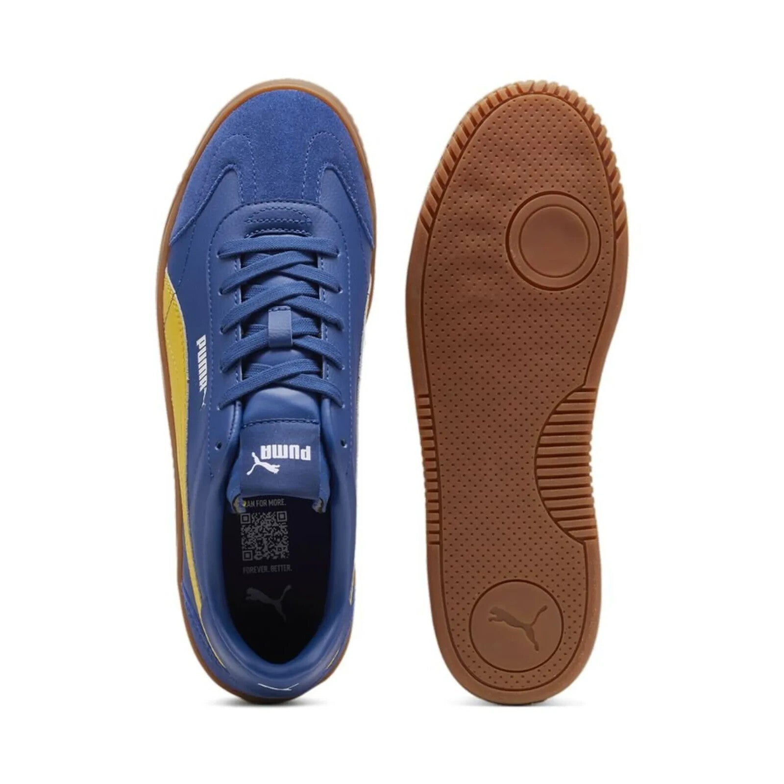 Кроссовки Puma Club 5V5 395104-05, мужские, синие, кожаные, на шнуровке, DWA839 Puma, синий — фото 4