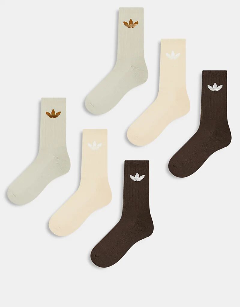 

6 пар носков коричневого цвета adidas Originals