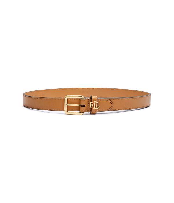 

Ремень кожаный Lauren Ralph Lauren, бежевый