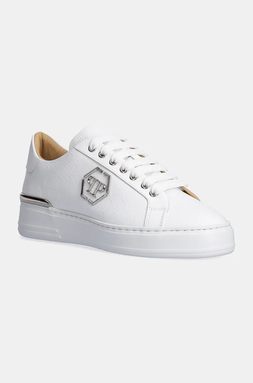 

Кроссовки Lo-Top из кожи наппа с монограммой Philipp Plein, белый