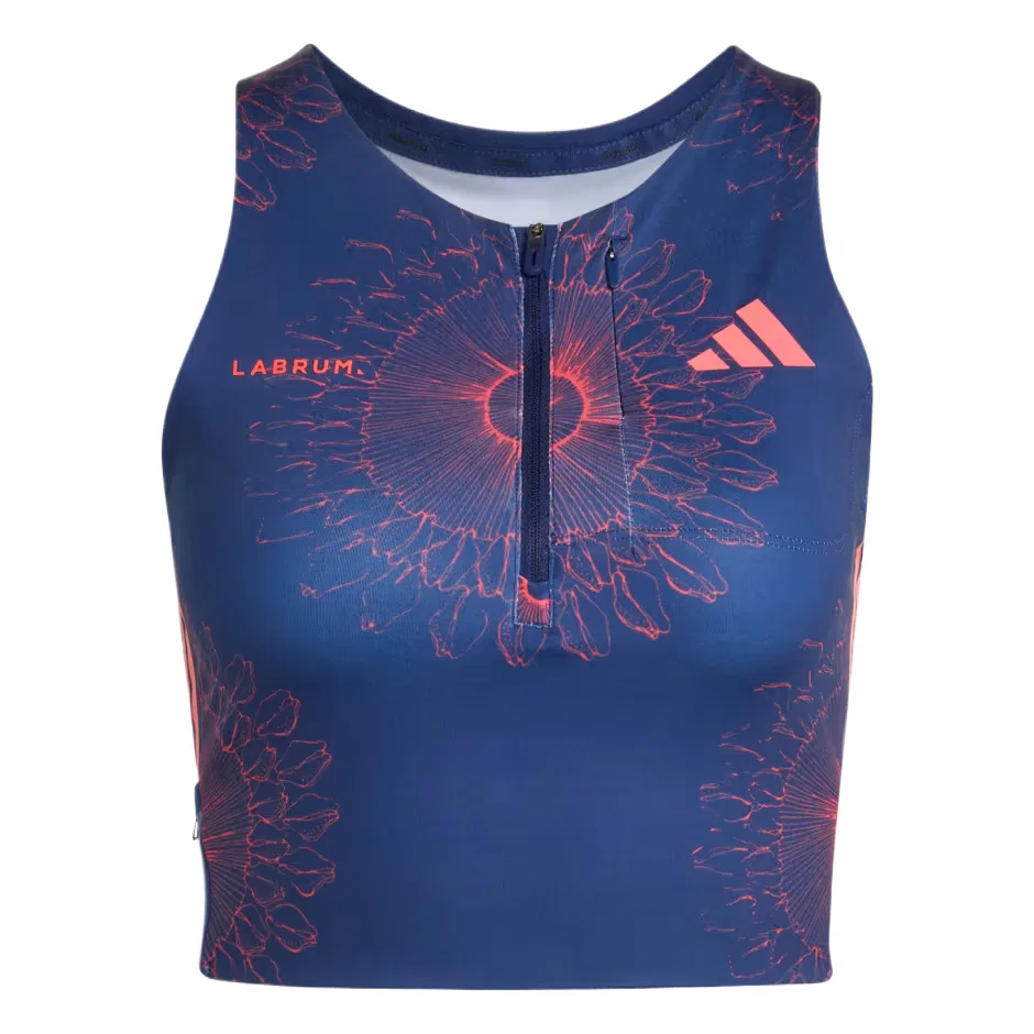 Женский топ для бега Tank Top Adidas, Dark Blue/Bright Red