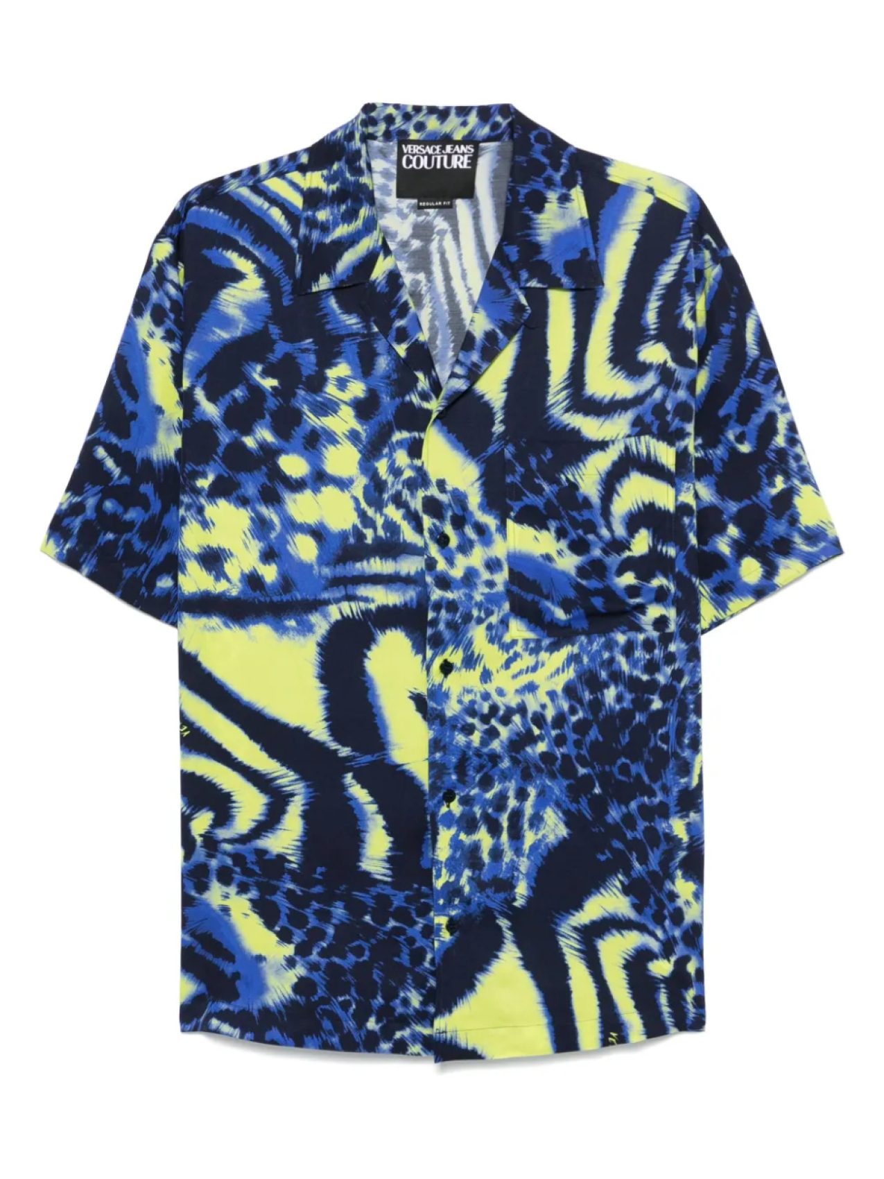 

Рубашка с анималистичным принтом Versace Jeans Couture, синий