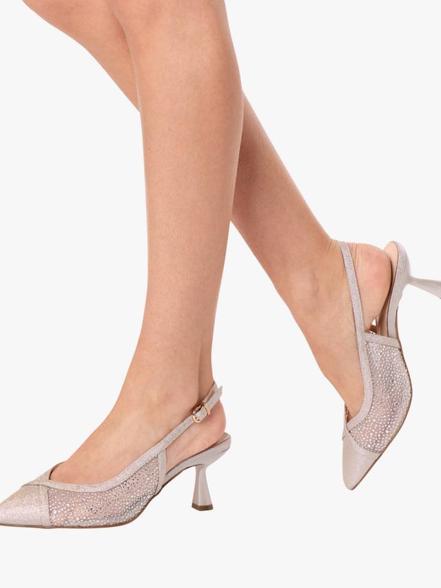 Fascinate Wide Fit туфли-лодочки с сетчатыми деталями Paradox London, Champagne — фото 2
