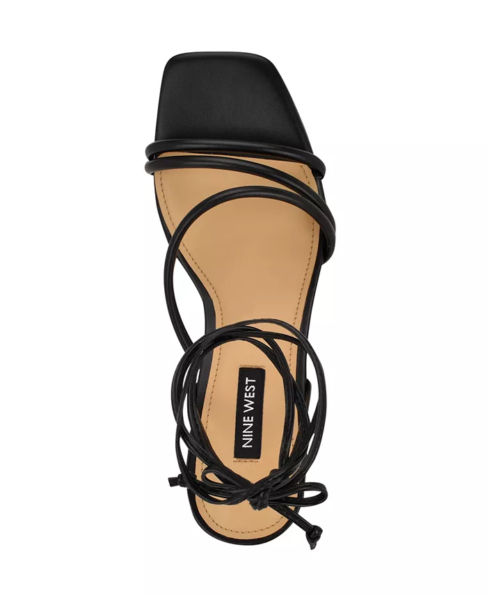 Женские босоножки Hendy Strappy Lace Up Dress Sandals Nine West, черный — фото 4