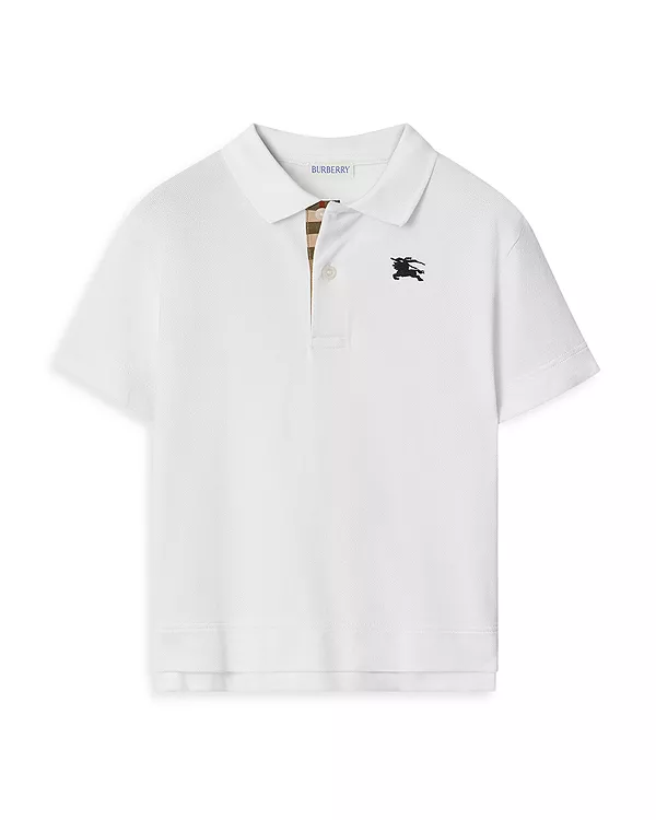 

Поло Johane из хлопкового пике для мальчиков - для малышей и взрослых. Burberry, белый